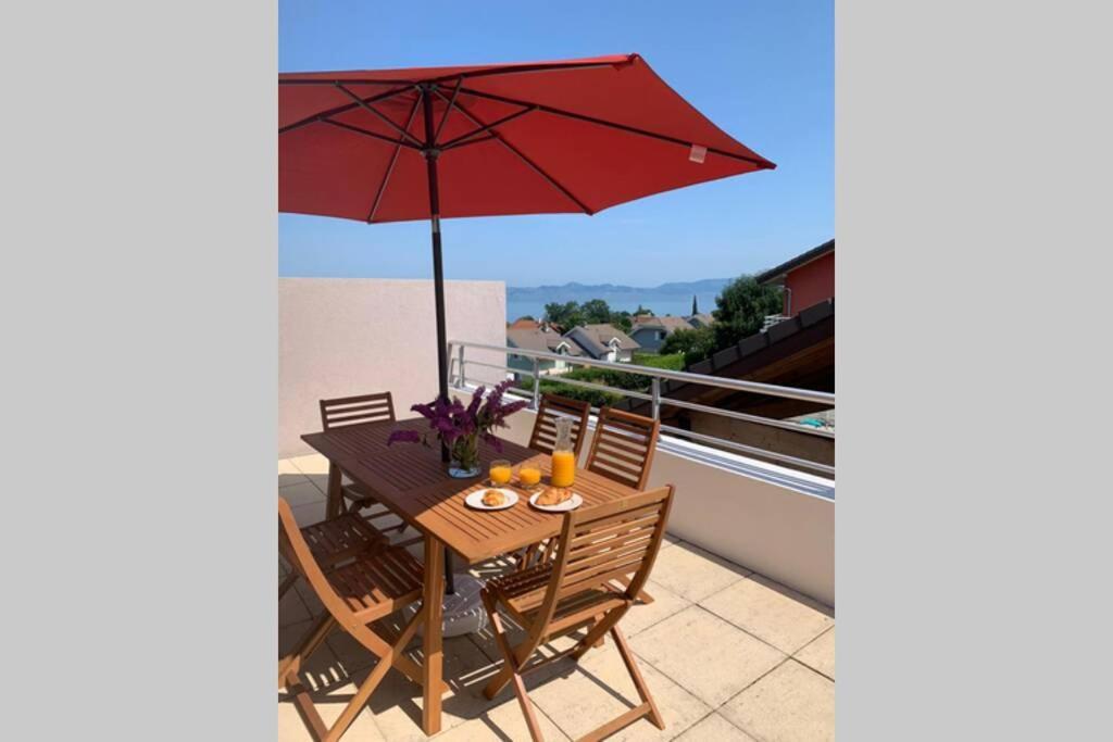 אוויאן-לה-באן Superbe Appartement Au Calme Avec Vue Sur Le Lac. מראה חיצוני תמונה